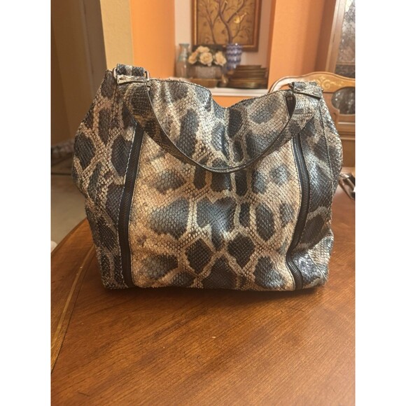 Stuart weitzman coquette bag Python Embossed Leather Bag - Picture 1 of 16